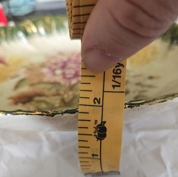 Antique Barkers & Kent "Chrysanthemum" Oval Plate | Victorian Hand-Painted - Picture 6 of 10